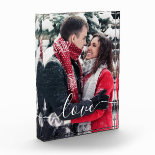 Personalised Calligraphy Script Photo Block