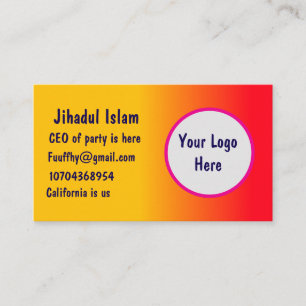 Personalised  calling card