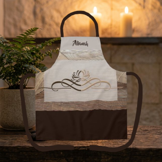 Personalised Calming Linen Bamboo Apron (Creator Uploaded)