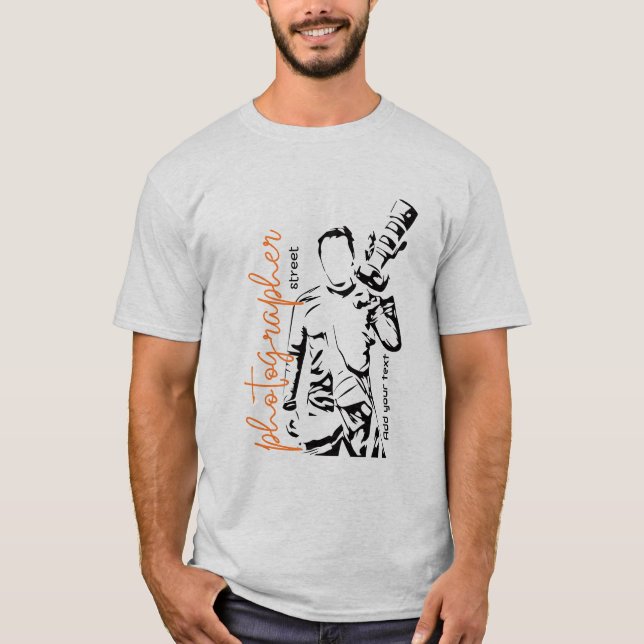 Personalised Camera Lens Photography T-Shirt (Front)