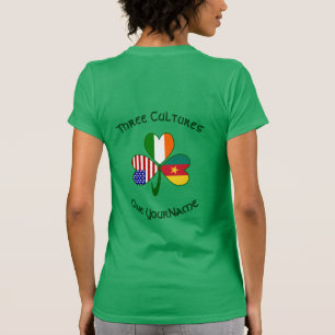 Personalised Cameroon Ireland USA Shamrock Women’s T-Shirt