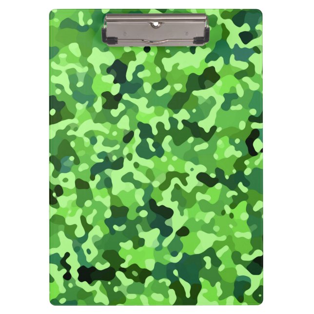 Personalised Camo Pattern - Green Blue Black Clipboard (Front)