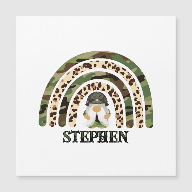 Personalised Camouflage Rainbow Design (Front)