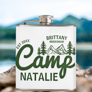 Personalised Camp Bach Bachelorette Party Custom Hip Flask