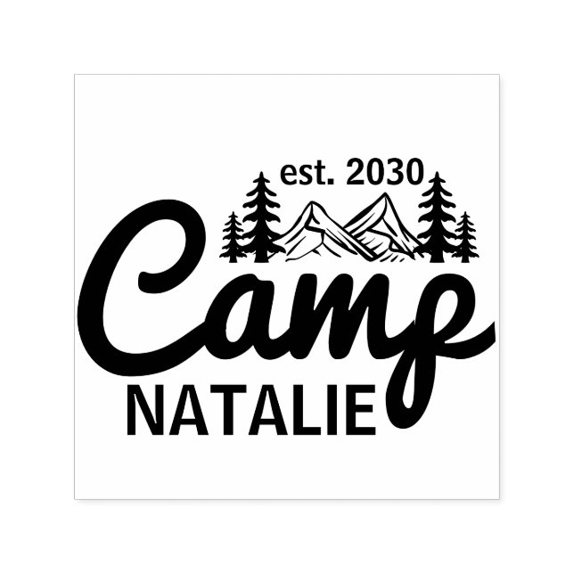 Personalised Camp Bach Bachelorette Party Custom Self-inking Stamp (Design)