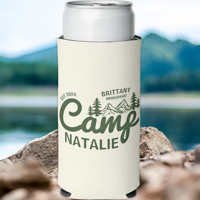 Personalised Camp Bach Bachelorette Party Custom Seltzer Can Cooler (Creator Uploaded)