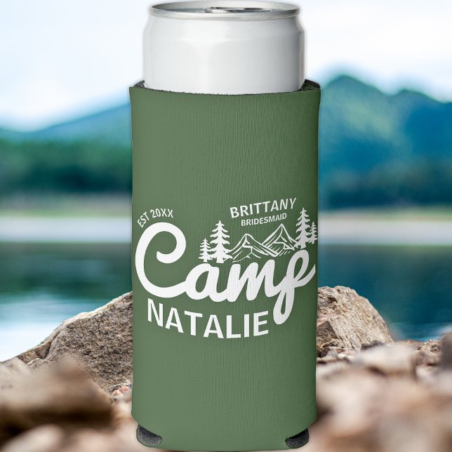 Personalised Camp Bach Bachelorette Party Custom Seltzer Can Cooler (Creator Uploaded)