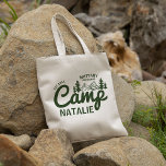 Personalised Camp Bach Bachelorette Party Custom Tote Bag<br><div class="desc">Embark on your mountainous adventure with our Personalised Camp Bach Bachelorette Party Custom Tote Bag – a stylish and practical accessory that complements the beauty of the outdoors. This forest green custom camp bachelorette tote bag is more than just a bag; it's a personalised symbol of the last trail before...</div>