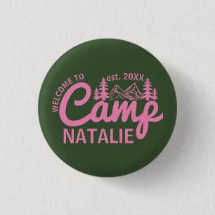 Personalised Camp Bachelorette Party Bridesmaids 3 Cm Round Badge