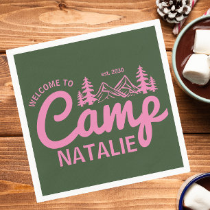 Personalised Camp Bachelorette Party Bridesmaids Napkin