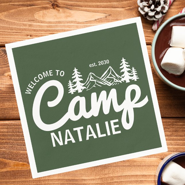 Personalised Camp Bachelorette Party Bridesmaids Napkin (Creator Uploaded)