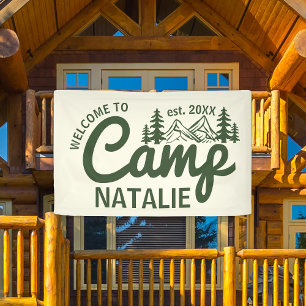 Personalised Camp Bachelorette Party Cool Welcome Banner