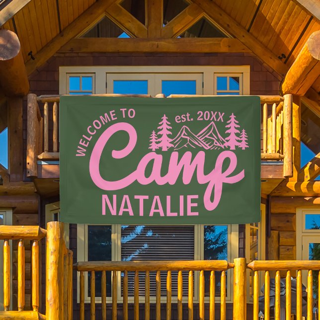Personalised Camp Bachelorette Party Cool Welcome Banner (Creator Uploaded)