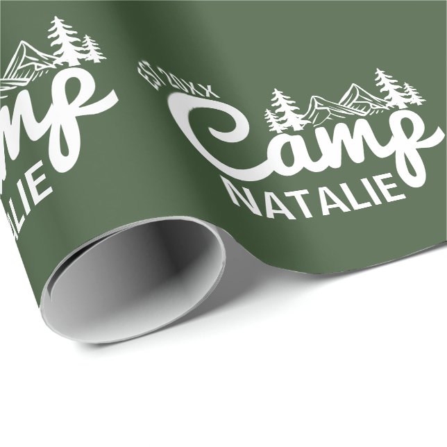 Personalised Camp Bachelorette Party Customised Wrapping Paper (Roll Corner)