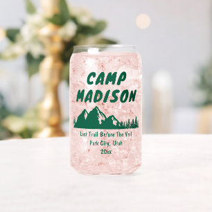 Personalised Camp Bachelorette Party Gift for Her Can Glass