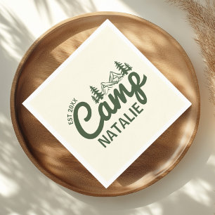 Personalised Camp Bachelorette Party Napkin