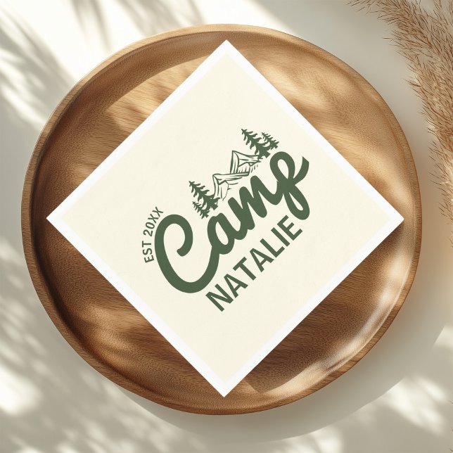 Personalised Camp Bachelorette Party Napkin (Creator Uploaded)