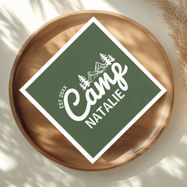 Personalised Camp Bachelorette Party Napkin (Creator Uploaded)