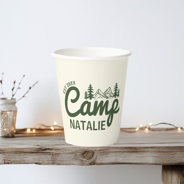 Personalised Camp Bachelorette Party Paper Cups (Creator Uploaded)
