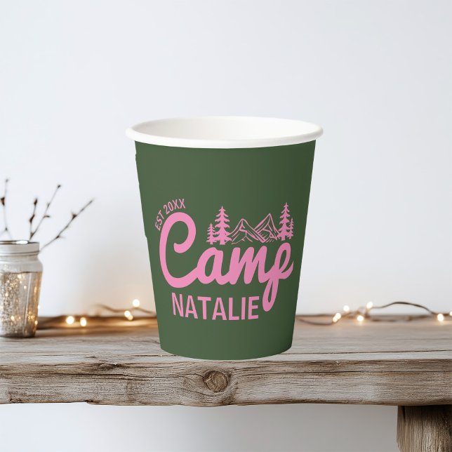 Personalised Camp Bachelorette Party Paper Cups (Creator Uploaded)