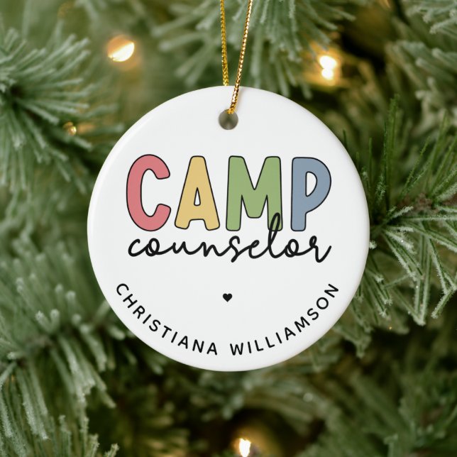 Personalised Camp Counsellor Gifts Ceramic Tree Decoration (Tree)