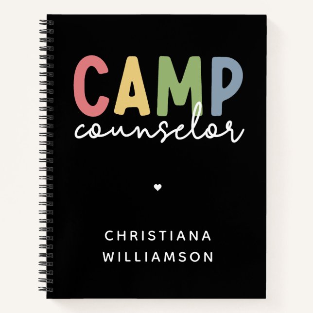 Personalised Camp Counsellor Gifts Notebook (Front)