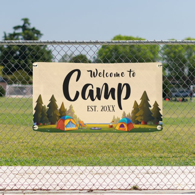 Personalised Camp Welcome  Banner (Insitu)