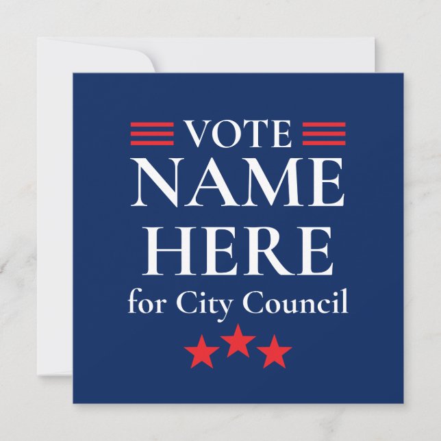 Personalised Campaign Election Save The Date (Front)