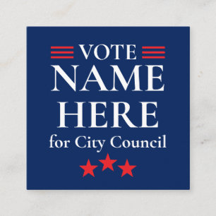 Personalised Campaign Election Square Business Card