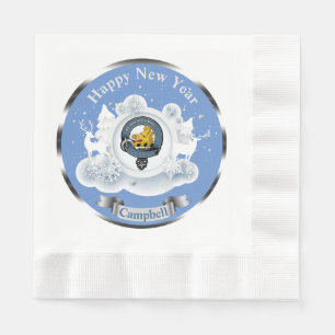 Personalised Campbell Clan Badge Winter Napkin