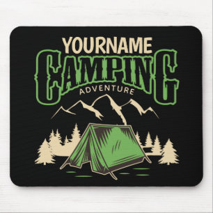Personalised Camping Family Camp Trip Adventure Mouse Pad