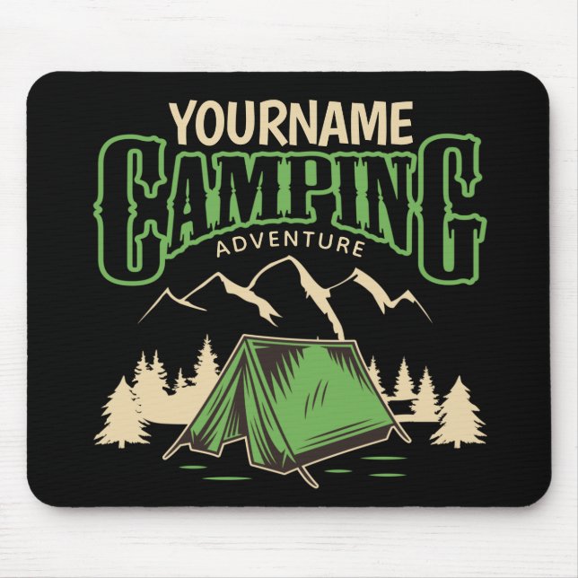 Personalised Camping Family Camp Trip Adventure  Mouse Pad (Front)