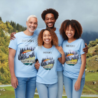 Personalised camping family matching T-Shirt