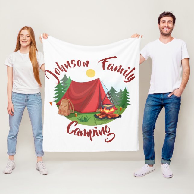 Personalised camping  fleece blanket (In Situ)