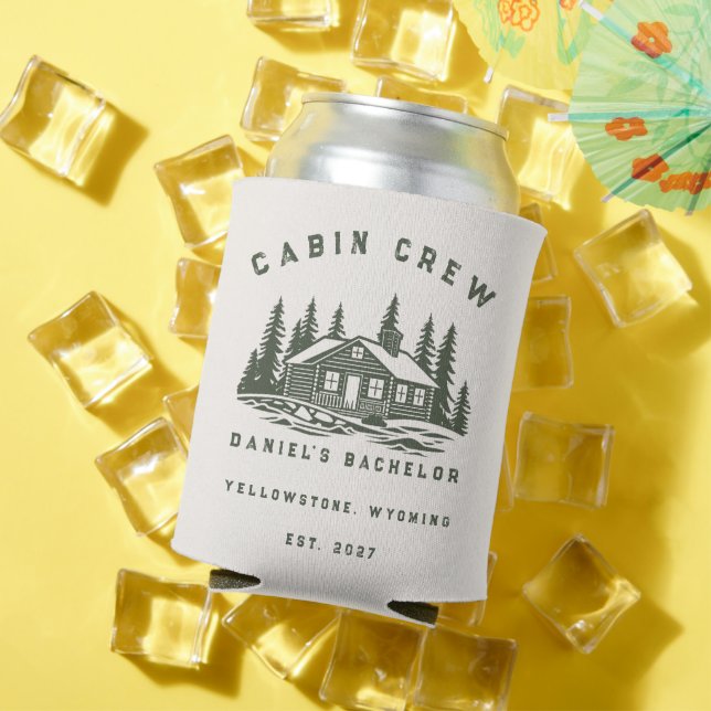 Personalised Camping Weekend Bachelor Party Can Cooler (In Situ Summer)
