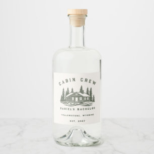 Personalised Camping Weekend Bachelor Party Liquor Bottle Label