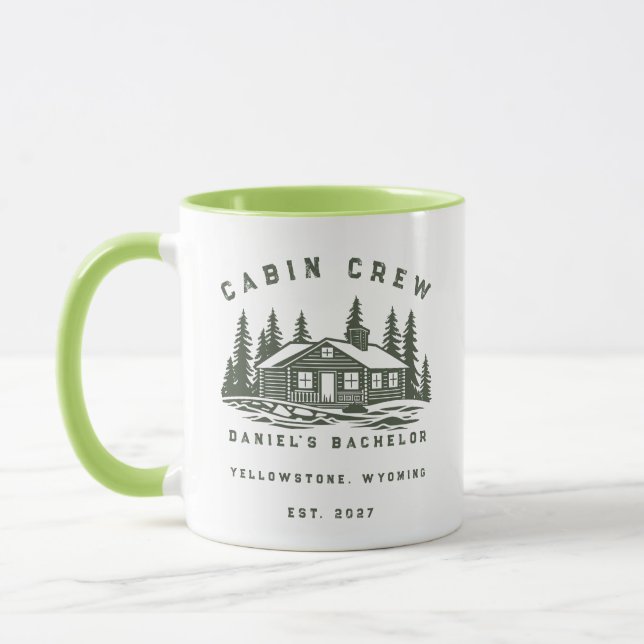 Personalised Camping Weekend Bachelor Party Mug (Left)