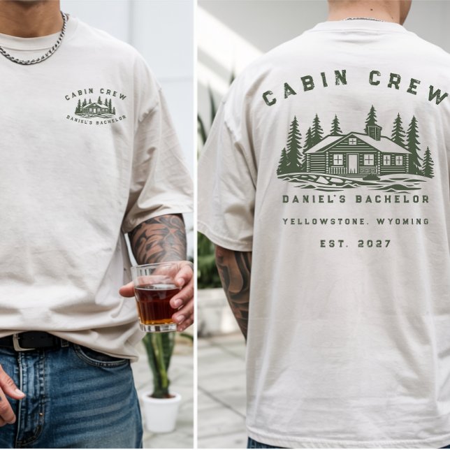Personalised Camping Weekend Bachelor Party T-Shirt (Creator Uploaded)