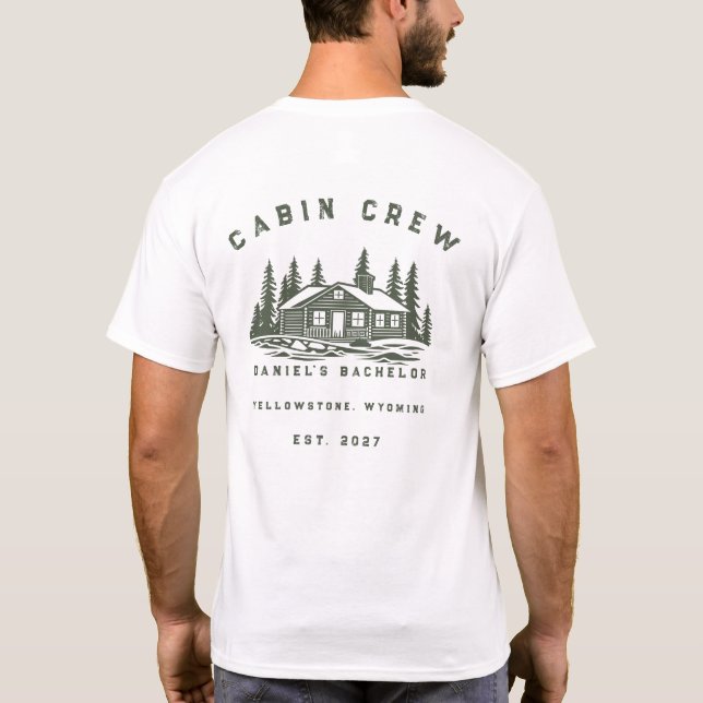 Personalised Camping Weekend Bachelor Party T-Shirt (Back)