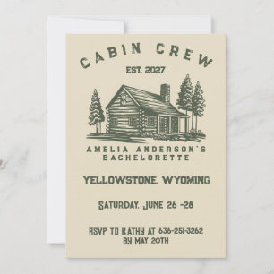 Personalised Camping Weekend Bachelorette Party Invitation