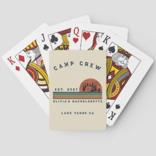Personalised Camping Weekend Bachelorette Party Playing Cards