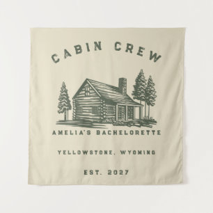 Personalised Camping Weekend Bachelorette Party Tapestry