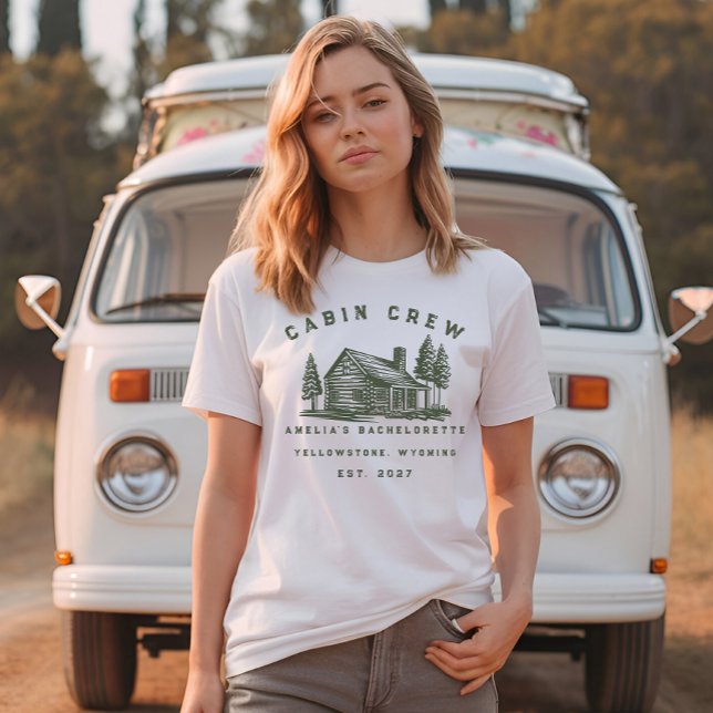 Personalised Camping Weekend Bachelorette Party Tri-Blend Shirt (Creator Uploaded)