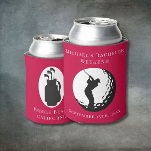 Personalised Can Cooler   Bachelor Golf Weekend