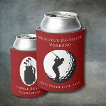 Personalised Can Cooler | Bachelor Golf Weekend<br><div class="desc">Personalised Can Cooler | Bachelor Golf Weekend Personalised Can Coolers are the perfect keepsakes for your friends to remember your special day. Cheers to a fun and memorable bachelor party! Add your custom wording to this design by using the "Edit this design template" boxes on the right hand side of...</div>