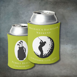 Personalised Can Cooler   Bachelor Golf Weekend