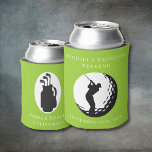 Personalised Can Cooler | Bachelor Golf Weekend<br><div class="desc">Personalised Can Cooler | Bachelor Golf Weekend Personalised Can Coolers are the perfect keepsakes for your friends to remember your special day. Cheers to a fun and memorable bachelor party! Add your custom wording to this design by using the "Edit this design template" boxes on the right hand side of...</div>