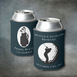 Personalised Can Cooler | Bachelor Golf Weekend<br><div class="desc">Personalised Can Cooler | Bachelor Golf Weekend Personalised Can Coolers are the perfect keepsakes for your friends to remember your special day. Cheers to a fun and memorable bachelor party! Add your custom wording to this design by using the "Edit this design template" boxes on the right hand side of...</div>