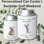 Personalised Can Cooler | Bachelor Golf Weekend<br><div class="desc">Personalised Can Cooler | Bachelor Golf Weekend Personalised Can Coolers are the perfect keepsakes for your friends to remember your special day. Cheers to a fun and memorable bachelor party! Add your custom wording to this design by using the "Edit this design template" boxes on the right hand side of...</div>