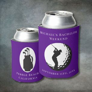 Personalised Can Cooler Bachelor Golf Weekend